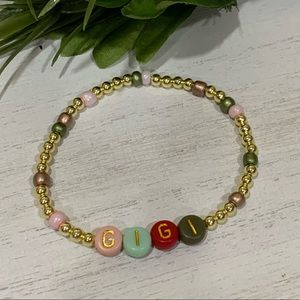 14K Gold Plated Personalized Custom Bracelet - Gigi